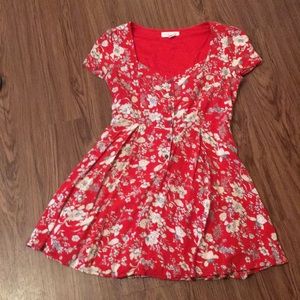 Red floral sundress